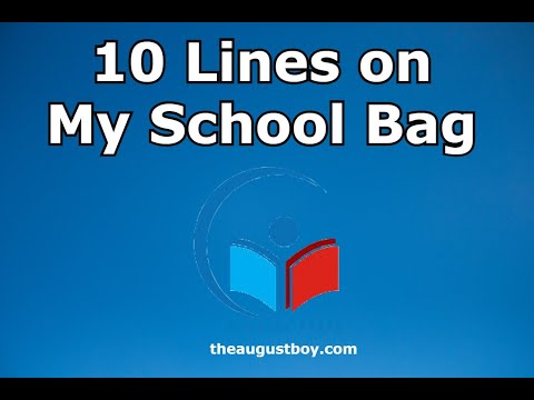10 Lines on My School Bag | Essay on My School Bag | Paragraph on School Bag | @MyGuide Pedia