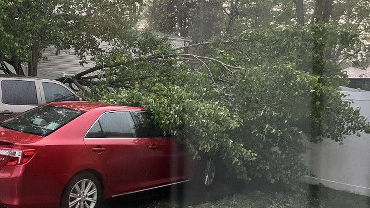 Damage left behind, thousands without power after Thursday storms - YouTube