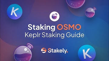 How to stake Osmosis $OSMO with the Keplr extension