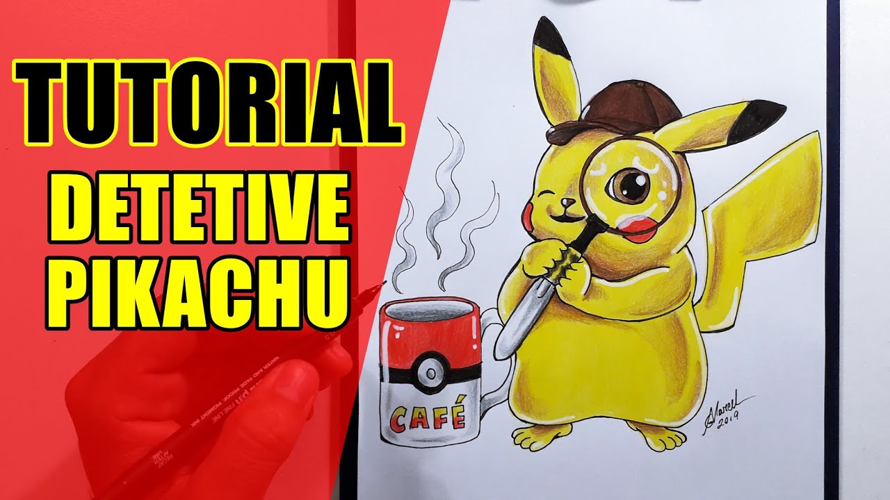 Desenhando Pokémon: Detetive Pikachu  Como desenhar o detetive Pikachu o  filme 