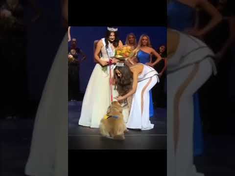 Miss Dallas Teen along with her service dog. She was diagnosed with epilepsy 2 yrs ago.