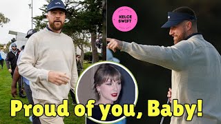 Travis Kelce Makes Fiancée Taylor Swift PROUD as he STUNS in cashmere at Pebble Beach Golf