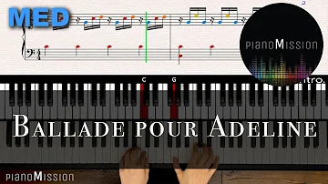 [Real Piano Tutorial] BALLADE POUR ADELINE with sheets