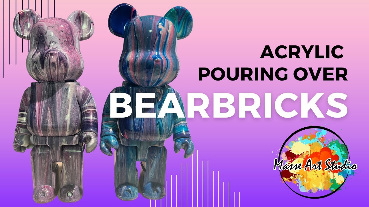 Bear Brick Painting Kit, Fluid Bear Painting DIY Set, Bear Figurine Acrylic  Pour Painting, Violent Bear Painting Toolkit, Bear Brick DIY Kit 