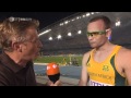 Oscar Pistorius, interview after 400 m semi-final, Daegu, 2011 IAAF World Championships Athletics