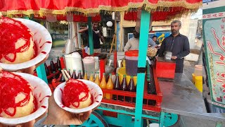 Uncover the Secret Behind Pakistan Famous Gola Baraf Faluda | street food videos #pakistanstreetfood