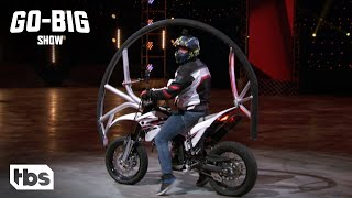 Go Big Show: Can This Contestant Pull Off This Insanely Dangerous Motorcycle Stunt? (Clip) | TBS