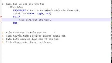 Lập trình Pascal  Bài 7 Chương trình con P1   Vietsource net