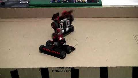 LEGO Battlebot Hoss Durability Test, Meat FLIPS Hoss!