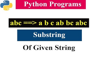 Python Program To Print All The Non-Empty Substring Of Given String