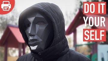 How to make Squid Game Mask - Front Man with Paper or Cardboard | DIY Printable Template