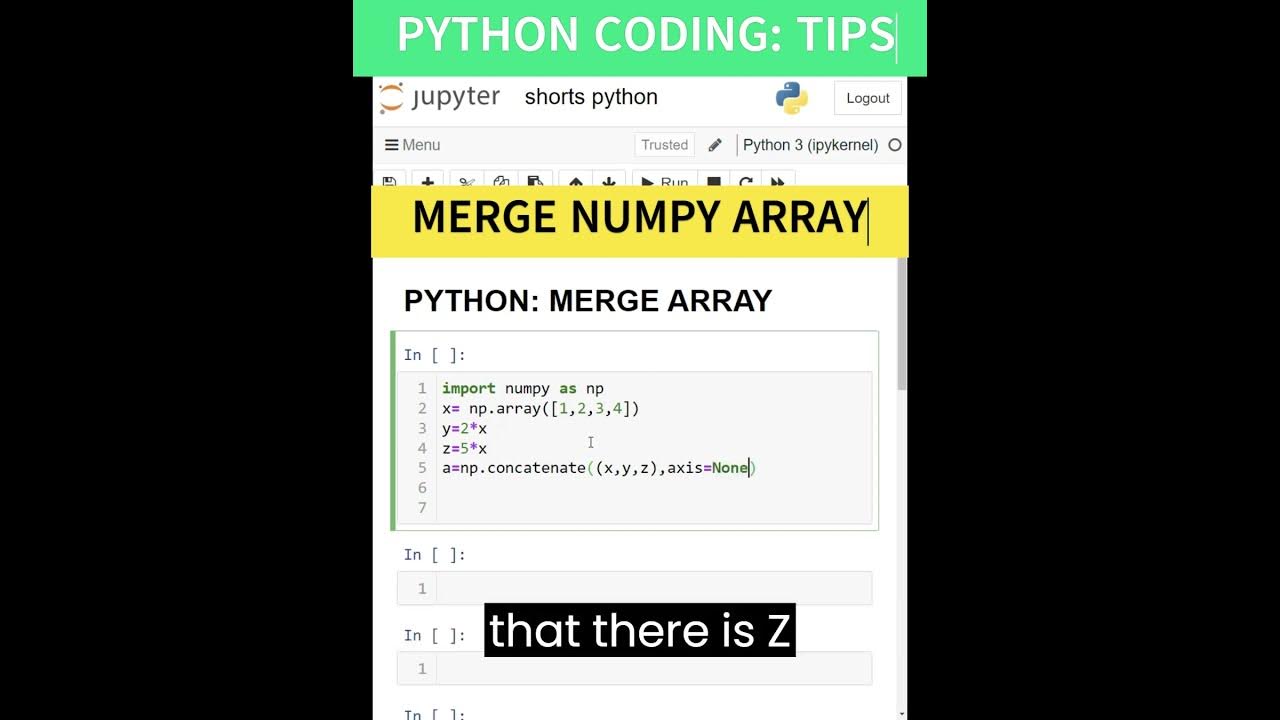 PYTHON MERGE NUMPY ARRAY| PYTHON PLOTTING #python #coding # ...