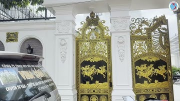 Mẫu cổng biệt thự nhà phố Tân Cổ Điển mái mansard tại Bình Dương