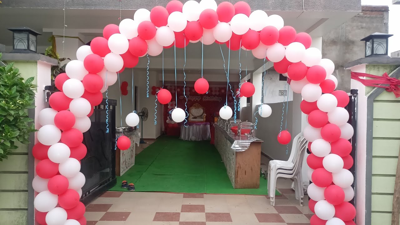 Balloon Entry Gate Red and White Combination Balloon Entry Gate 