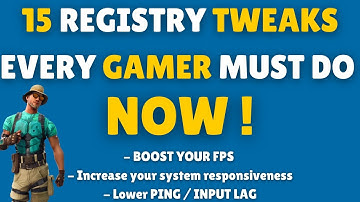 15 Registry Tweaks To Optimize Windows 10 for Gaming - 2021