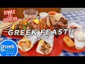 Greek Food Feast Challenge w/ Gyros, Meats, Falafel, and Yogurt Parfaits!!