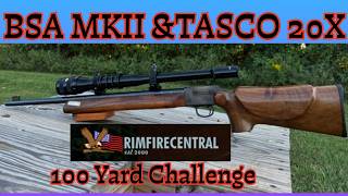 BSA Martini Mark 2 and Tasco 20X - Rimfire Central 100 yard challenge