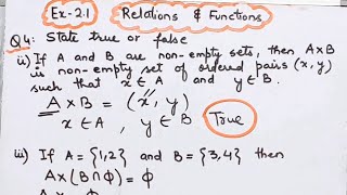 Class 11 Ex-2.1,Q-4 Relations and functions) Maths chapter 2 Class 11 Maths NCERT Braino Solutions