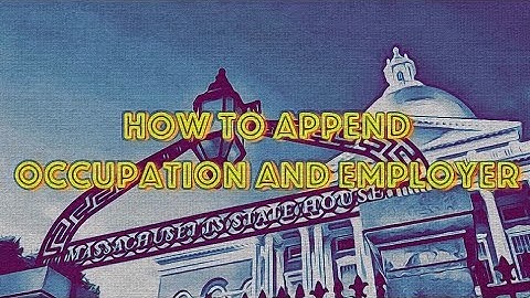 Reporter 7: How to append occupation & employer (depository)