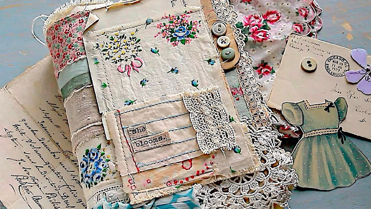 Turn Fabric Scraps & Vintage Hankies Into A Junk Journal | Flip Through + Easy Tips & Ideas!