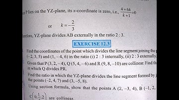 11 th (NCERT) Mathematics-INTRODUCTION TO THREE DIMENSIONAL GEOMETRY EXERCISE- 12.3 (Solution),CH-12