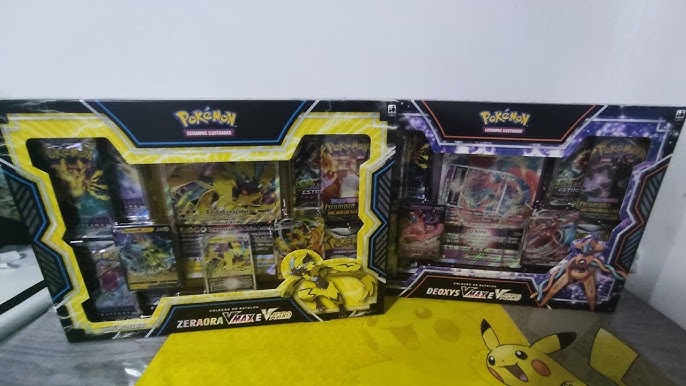 Box Pokémon Coleção de Batalha DEOXYS VMAX e V-ASTRO - 3 Promos Inéditas! -  TIUSAM 