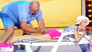 Муж и жена на пляже - ПРИКОЛЫ ЛЕТО 2019 - смешное видео | Дизель Шоу лучшее