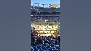 The Denver Broncos troll the Kansas City Chiefs by playing Taylor Swift after their win #shorts #nfl