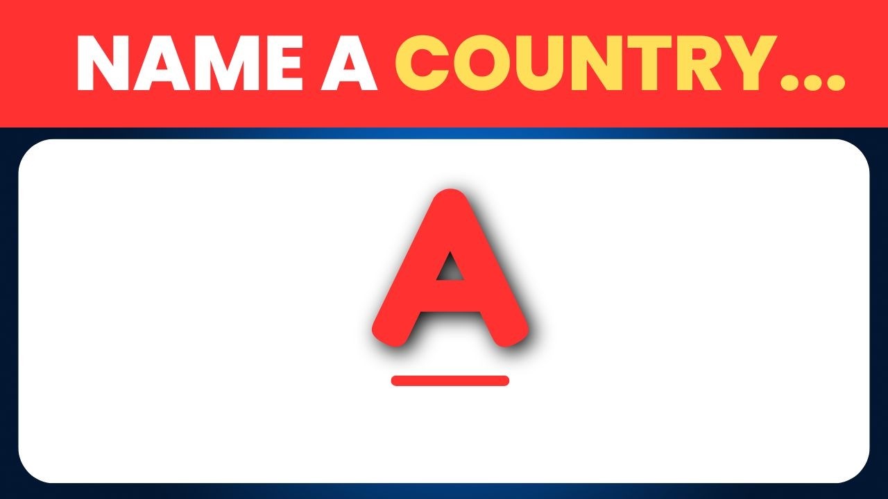 Word Association Game | 50 Questions Of Country Name | Alphabet Quiz Challenge