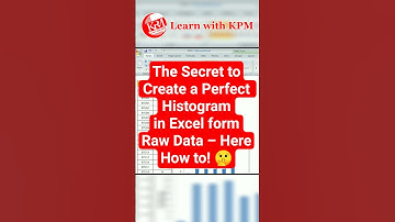 The Secret to Create a Perfect Histogram in Excel form Raw Data – Here How to! 🤫 #shorts #excel