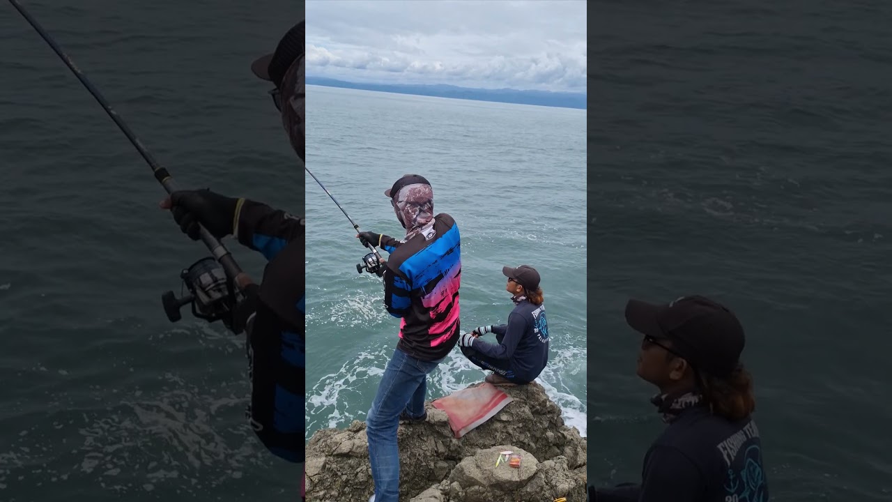 Lengkungan Daido oceanic pro series 300cm melawan ikan GT