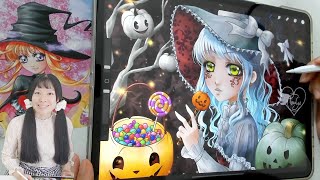 LIVE ? Dessin sur iPad : Pumpkin Halloween 2 | Draw & chill with me | Comment je colorie tuto manga