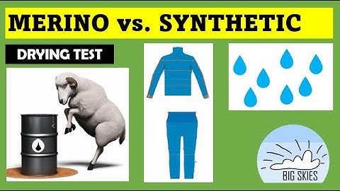 Merino V Synthetic Drying Times - Base Layer Test