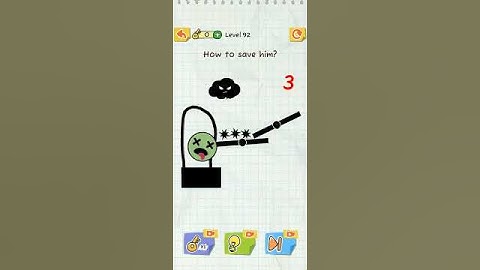 #Draw 2 Save:Stick Man Puzzles  Level 92 Answer very easy tips#