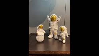 3Pcs Astronaut Figures Decor Set | Space Astronaut Showpiece | Home & Desk Decoration