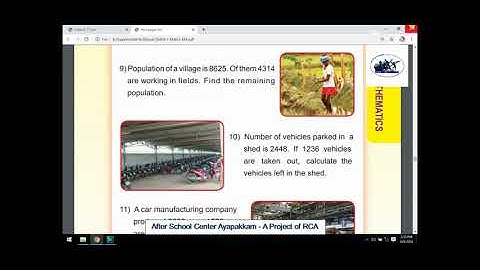 Rotary Club of Ambattur Class 4 Maths Chapter 3 Addition and Subtraction Part 7