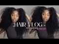 HAIR VLOG | Super Bomb Curly Front Wig Install Step By Step | Pre Plucked FT. Asteria Hair