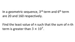 Geometric Sequences Random Exercise 1
