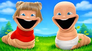 Download Lagu Baby \u0026 Girlfriend Become HUNGRY WORMS! MP3