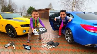 Mr. Joe on Lamborghini Put Stick in Exhaust Pipe VS Mr. Joker on Camaro Put Umbrellas in Hood 13+