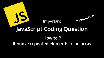 Interview : How to Remove repeated elements in an array? #javascript #interview #coding