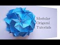 【折り紙】くす玉 - 流星群 / Origami Modular Kusudama - Meteor Shower