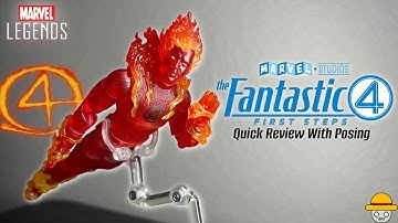 Marvel Legends, Fantastic Four First Steps: Human Torch Quick Review With Posing!
