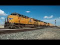 High Speed Union Pacific Trains across the Sunset Route in California