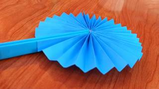 How to make a paper fan Easy | Orgami Paper Hand fan | #Chinese hand fan