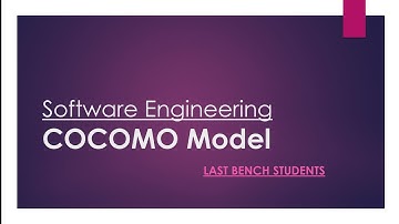 COCOMO Model |More useful content in description👇| @LastBenchStudents3 #video #education #software