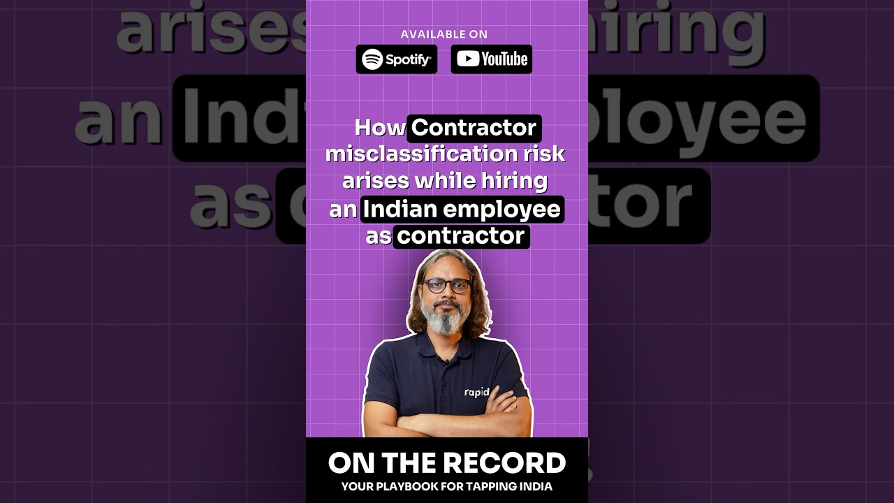 How Contractor misclassification risk arises while hiring an Indian employee as contractor