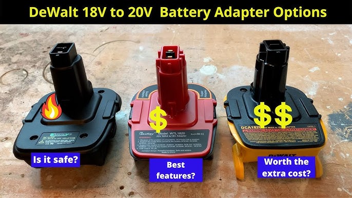 Battery Adapter for Makita 18V Lithium-ion Power Tools,for Convert  Milwaukee 18V or Dewalt 20V Lithium-ion Battery to Makita 18V Lithium-ion  Battery Black 