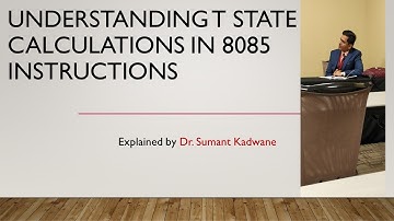 How to calculate T states in 8085 microprocessor for timming diagram?