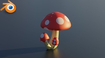 Easy to create Mushrooms in Blender #oe259